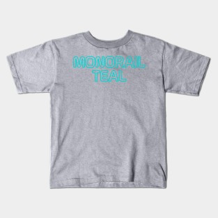 Monorail Teal Kids T-Shirt